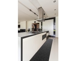 JYG Vloerkleed - multifunctionele loper STRIPE 66x300cm - Antraciet zwart