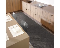 JYG Vloerkleed STRIPE - Keukenmat - Keukenloper - Anti Slip - 100x400cm - Beige - Bruin