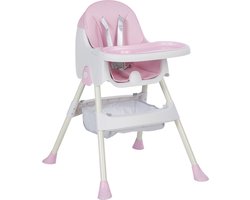 K IKIDO Kinderstoel - Tray Voedstoel Peuter - Eetkamerstoel 3 in 1 Verstelbaar - Kinderzetel - Inklapbare Eetstoel - met opbergmand - Opvouwbaar Kinderzitje - Afneembare plaat- Baby kinderstoel - MAX40kg