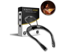 K-NATICS Oplaadbaar Leeslampje voor boek/haakwerk/klussen - 9 Lichtstanden & Dimbaar - Neklamp - Bedlampje