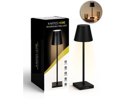 K-NATICS Oplaadbare Tafellamp - Smart LED Lighting - Dimbaar - Touch Schakelaar - Oplaadbare 5200mAh Batterij - Tafellamp Oplaadbaar - Tafellamp Slaapkamer - Leeslamp - Nachtlamp - Bureaulamp - Draadloze Batterij - Lamp voor Binnen en Buiten - 38 cm