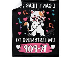 K-pop Deken - Pluizige Quilt - Gezellig Ontspannen - Super Zacht Flanel - 127x104 cm - K-pop Thema