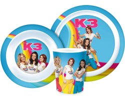 K3 kinderservies - melamine eetset 3 delig - beker / diep bord / plat bord
