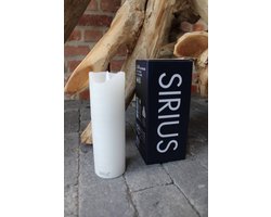 Kaars Sara oplaadbaar wit Diam 5cm x H 15cm