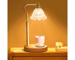 Kaars verwarmer - Tafellamp - Geurbrander - Oliebrander - Candle Warmer Lamp - Met Dimbare Timer & Hoogteverstelling（Kaarsen niet inbegrepen）