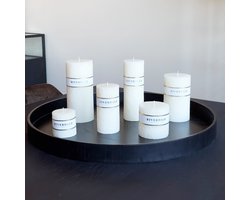 Kaars Wave 7x14cm wit