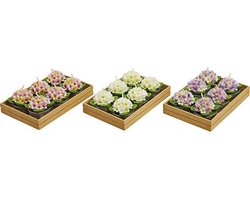 Kaarsen houder Kandelaar BLOEMEN - Set van 6 Stuks (4 cm)