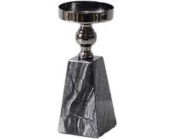 Kaarsenhouder - Kandelaar Decoratie - Romantische Sfeer Creëren - Marmeren Hardware - Groot Formaat - Zwart Veelkleurig