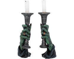 Kaarsenhouder Light of Darkness - Vampier Handen Kandelaar set van 2 stuks - hoogte 20cm - Gothic Kandelaar - Nemesis Now - D2629G6
