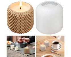 Kaarsenhouder Siliconen Vorm - Beton Kandelaar Gietvorm Theelicht Kaarshouder - Decoratie voor Thuis en Tuin