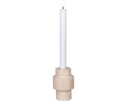 Kaarsenhouder Travertin - Natuursteendecor - House Nordic - Kaarsenhouders - Beige - Steen