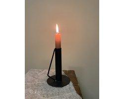 Kaarsenkandelaar 'Cato' - Kaarshouder Zwart Metaal