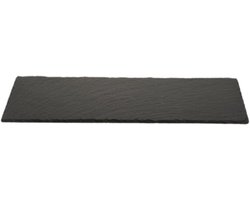 Kaarsenplateau - leisteen - rechthoekig kaarsenbord - 13x40 cm - onderbord