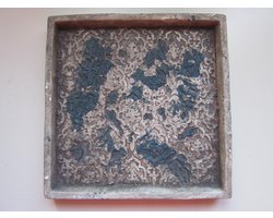 Kaarsenplateau PTMD cement grijs/donkergroen