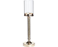 Kaarshouder ABBEVILLE Glas 48 cm Goud