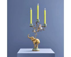 Kaarshouder - Kandelaar Olifant - handgeschilderd