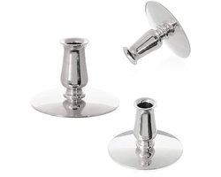 Kaarshouder met bijenwaskaarsen - Druipvrij - 1 stuk - Messing