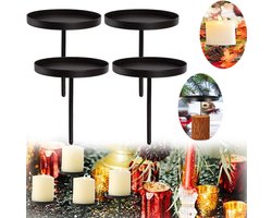 Kaarshouder Met Pin, Kandelaar Voor Staafkaarsen, Voor Pilaar- en Tafelkaarsen, Kerstversiering.