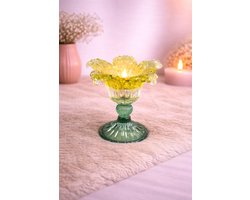 Kaarshouder ‘Sunny Bloom’ – Een stralende eyecatcher | Viva Femme | Kaarsen | Kandelaar | Decoratie | Cadeau | Wonen | Lente | Moederdag