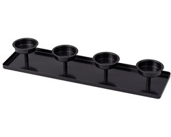 Kaarshouder voor 4 Kandelaars (Zwart, 54×15×7 cm)