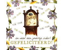 Kaart - Rien Poortvliet - En weer een jaartje ouder! gefeliciteerd! - Klok