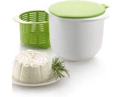 Kaasmaker - Kaasbak - Kaas maken - Zelfgemaakte kaasmaker - Keukengerei set - Keuken gadgets - Met recept - Groen - PP/silicone