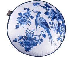 KAAT Amsterdam Blue Bird Sierkussen - 40x40 cm - Blauw