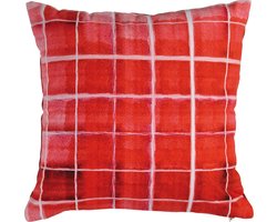 KAAT Amsterdam Rasterize - sierkussen - 43x43 cm - Rood