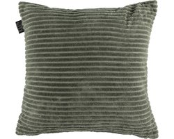 KAAT Amsterdam Ribbed Sierkussen - 43 x 43 cm - Donker Groen
