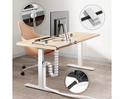 Kabelbeheer Magnetische Duct Onder Bureau Kabelorganizer met Rectangulaire Vorm voor Kabelscheiding en Bescherming (Wit)