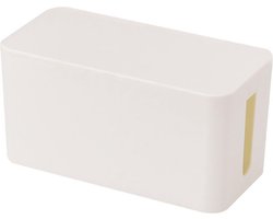 Kabelbox - Opbergbox stekkerdoos - Kabelbox voor snoeren wegwerken - Wit - 23.5 cm - Allteq