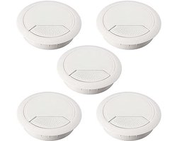 kabeldoorvoer kunststof - Ø 60 mm - verstelbaar - wit - 3 STUKS