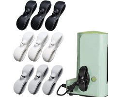 Kabeloprollers - Snoerorganizer - Keukenapparatuur Ordenen - Zelfklevend - 9 stuks - Grijs Zwart Wit