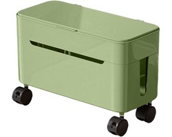 Kabelopslag Organizer - Kabelbox Roltafel - Werkplek Organiseren - Stof- en Huisdierbescherming - 34 x 18 x 17 cm - Groen