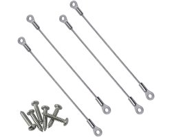 Kabinet Deurbeveiliging - Scharnier Begrenzer - Meubels Beschermen - Roestvrij Staal - 20 stuks 8 inch - Zilver