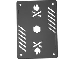 Kachel Tafelblok - Tafelplaat Bord - Buiten Koken - Universele IGT-compatibiliteit - 38 x 26 x 2 cm - Aluminium