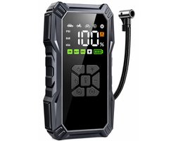 KAD® Jumpstarter Voor Auto - Jumpstarter Auto – 6000A Starthulp met Powerbank – Geschikt voor Diesel & Benzine – Inclusief Smart Klemmen & LED Verlichting – 12V - Zwart - 5cm x 11cm x 22cm