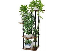 KAD® Plantenrek - Plantenstandaard Binnen - Decoratieve Plantenstandaard - Bruin - 30cm x 30cm x 80cm