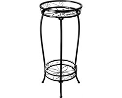 KAD® Plantenrek - Plantenstandaard Binnen - Decoratieve Plantenstandaard - Zwart - 32cm x 32cm x 69cm