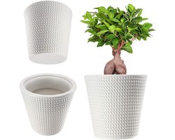 KADAX Bloempot, bloembak van kunststof in 3 kleuren, plantenbak, weerbestendige bloembak met mat oppervlak, outdoor plantenbak (grijs diameter 30 cm)