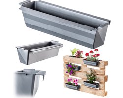 KADAX Bloempot voor Europallets, zilveren verpakking, 6 stuks K1