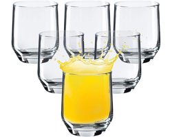 KADAX Drinkglazen, drinkglazen met inhoud 205 ml, vaatwasmachinebestendige waterglazen, robuuste cocktailglazen, kleine glazen voor water, sap (6 x 205 ml)