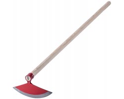 KADAX Hak met metalen kop, tuinhak met steel van hout, trekhaak voor het verwijderen van onkruid, onkruid, tuinaccessoires voor wieden (halfrond, breedte: 23 cm, rood)