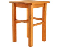 KADAX Houten Kruk - Voetenbank Van Natuurlijk Ongelakt Grenenhout, Voetensteun in 3 Modellen, Barstoel, Opstapkruk (Vierkant Bruin)