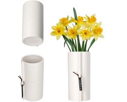 KADAX Keramische bloempot 2 kleuren bloempot bloempot keramische pot bloempot paars/viooltjes (wit, diameter 11 cm)