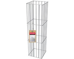 KADAX Kolom van staal, roosterkolommen, stalen roosterkolommen, originele roosterzuilen, steenkabionen, sierschanskorven, steenkorf, draadmand (M, rechthoekig)