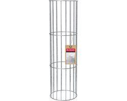 KADAX Kolom van staal, roosterzuilen, stalen roosterzuilen, originele roosterzuilen, steenkorven, sierschanskorf, steenkorf, draadmand (M, ovaal)