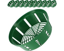 KADAX Plantenmand voor bloembollen, kweekmand van kunststof, kweekschaal voor groenteplanten, bloembollen mand in 2 vormen voor voorjaarsbloeiers (18 cm rond, set van 10 stuks)