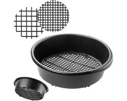 KADAX Regelbare tuinzeef van kunststof, ronde kunststof zeef voor zand, compost, aarde en stenen, met handmatige verstelling van de zeefinzet (rond)