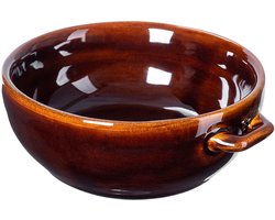 KADAX Soepkom van keramiek, vaatwasmachinebestendige soepkom, landelijke stijl, kom voor soep, salade, snoep, desserts (met oren, 0,7 l)